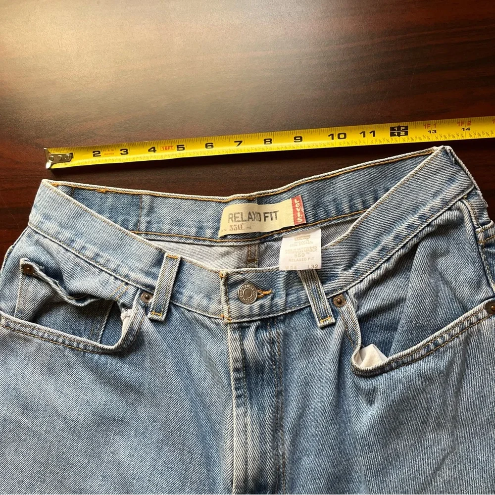 Vintage Levis 550 Jeans Mens 34x32 Relaxed Fit Blue Red Tab - Picture 3 of 7